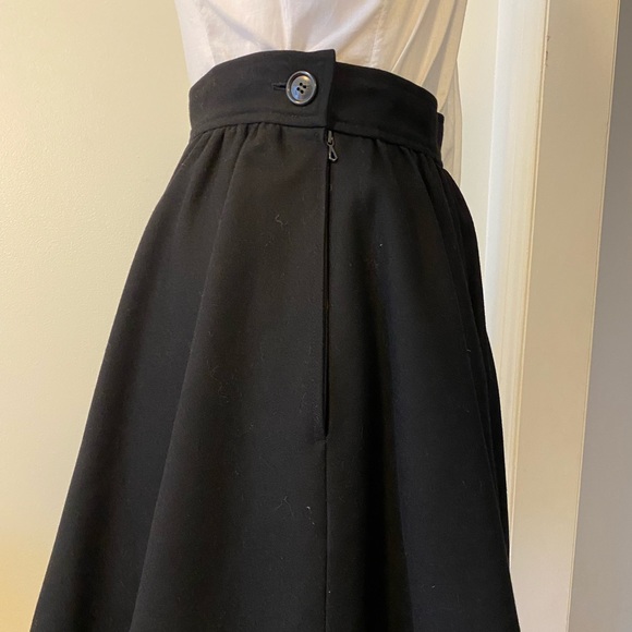 Vintage Saint Laurent Wool Circle skater Skirt - Picture 2 of 7